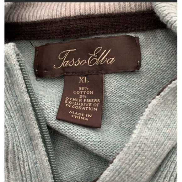 Tasso Elba 98% Cotton Quarter Zip Sweater - Picture 3 of 7